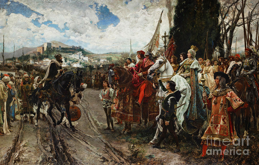 Fall Painting - The Surrender of Granada by Francisco Pradilla y Ortiz