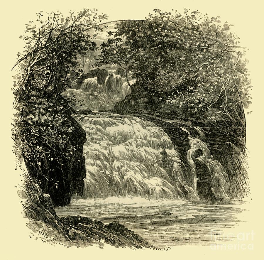 The Swallow Falls Drawing by Print Collector