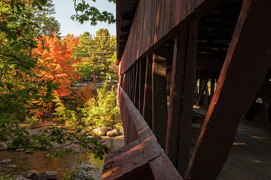 The Swift River Covered Bridge at Autumn Conway NH New Hampshire Photograph by Toby McGuire