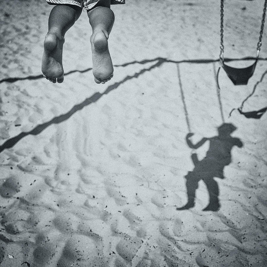 Black And White Photograph - The Swing by Gloria Salgado Gispert