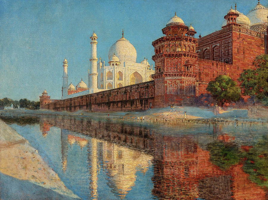 Architecture Painting - The Taj Mahal, Evening, 19th century by Vasily Vereschagin
