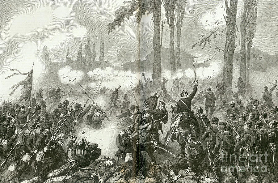 The Taking Of Saint-privat-la-montagne Drawing by Heritage Images