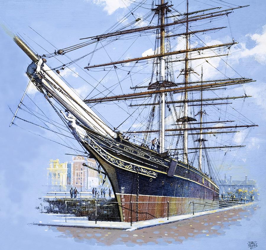 The Tea Clipper Cutty Sark Painting By John S Smith