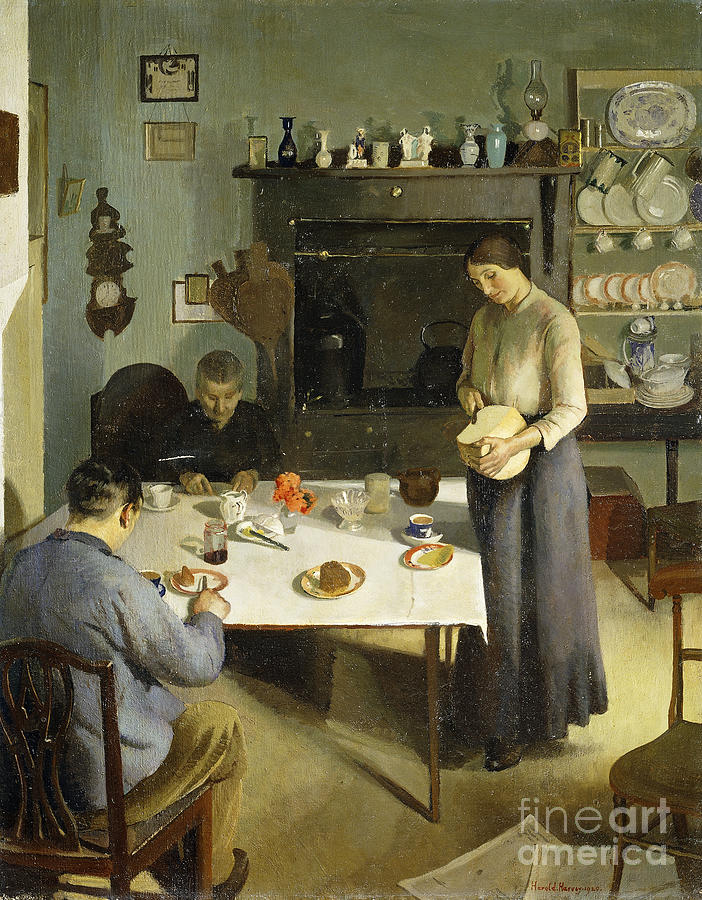 The Tea-table, 1920 Painting by Harold Harvey