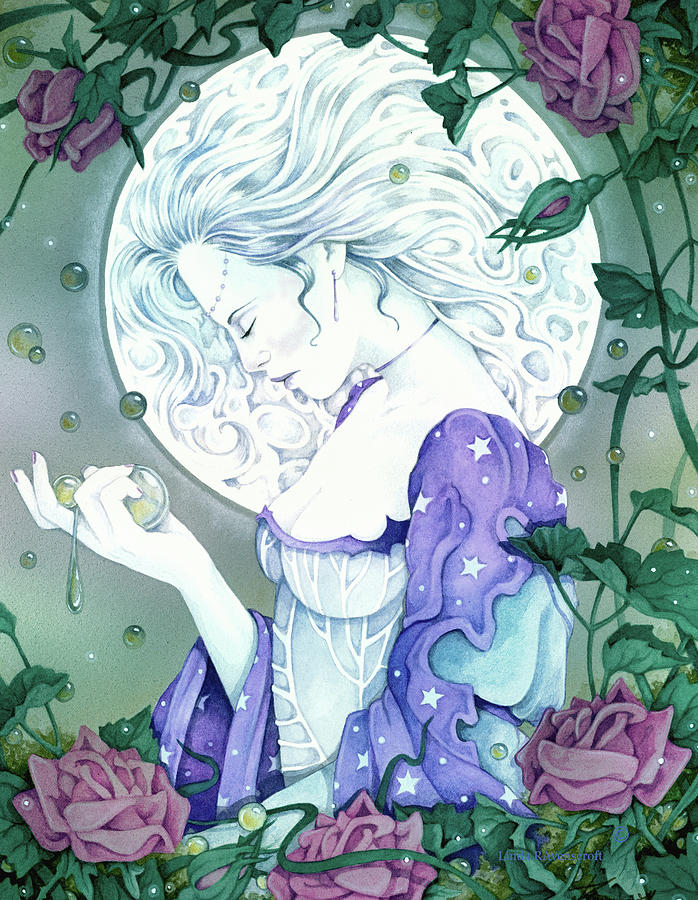 Fairy Painting - The Tears Of Luna by Linda Ravenscroft