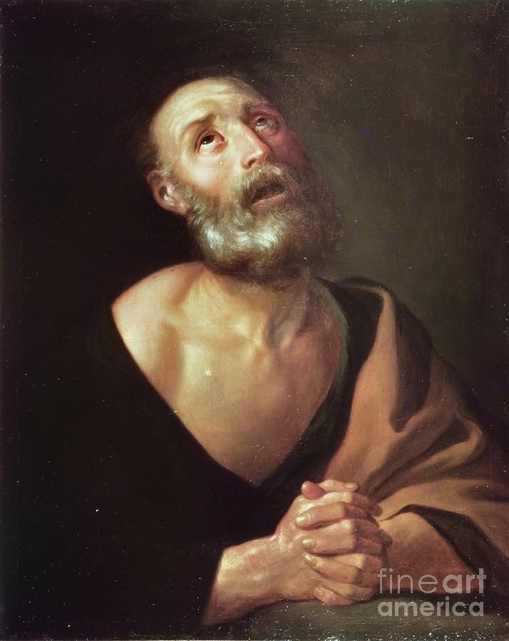 The Tears Of Saint Peter Painting by Diego Rodriguez De Silva Y ...