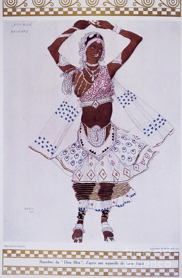 Leon Bakst Drawing - The Temple Dancer Costumes, 1912 by Leon Bakst
