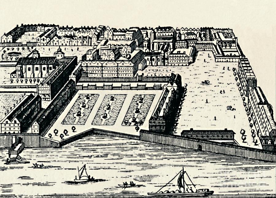 The Temple From The Thames, C1650, 1903 Drawing by Print Collector