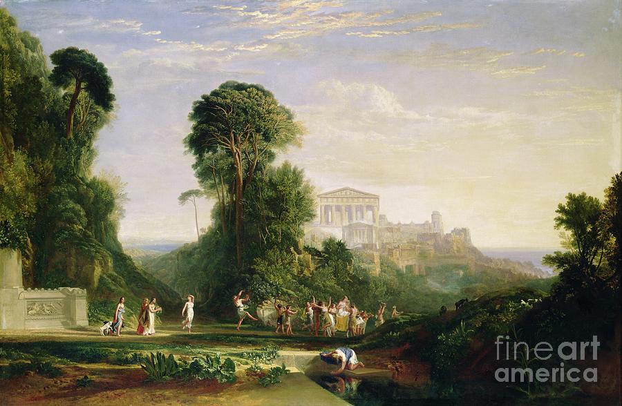The Temple Of Jupiter - Prometheus Restored Painting by Joseph Mallord William Turner