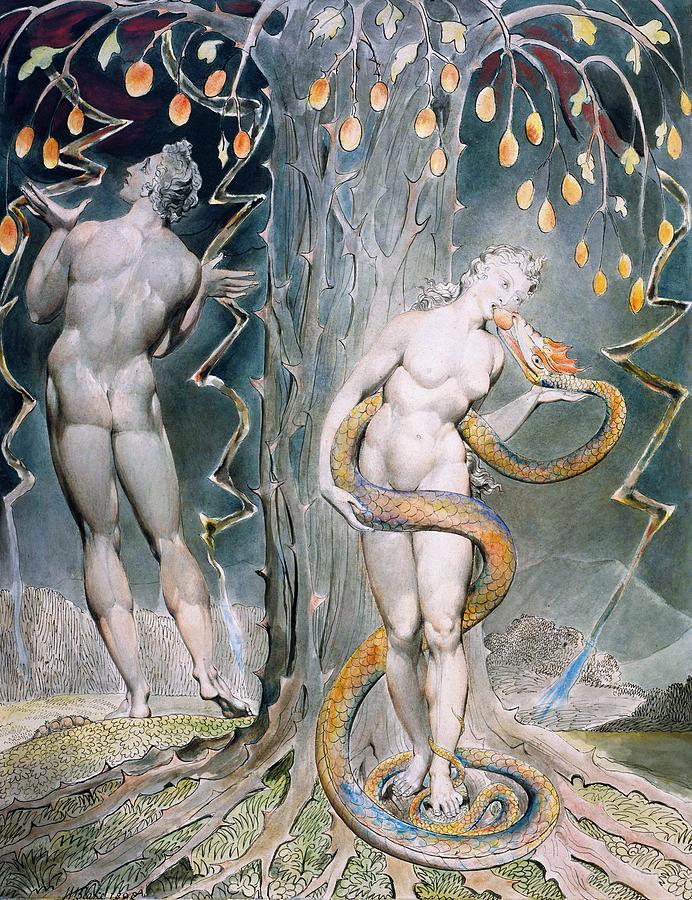 William Blake Painting - The Temptation and Fall of Eve - Digital Remastered Edition by William Blake