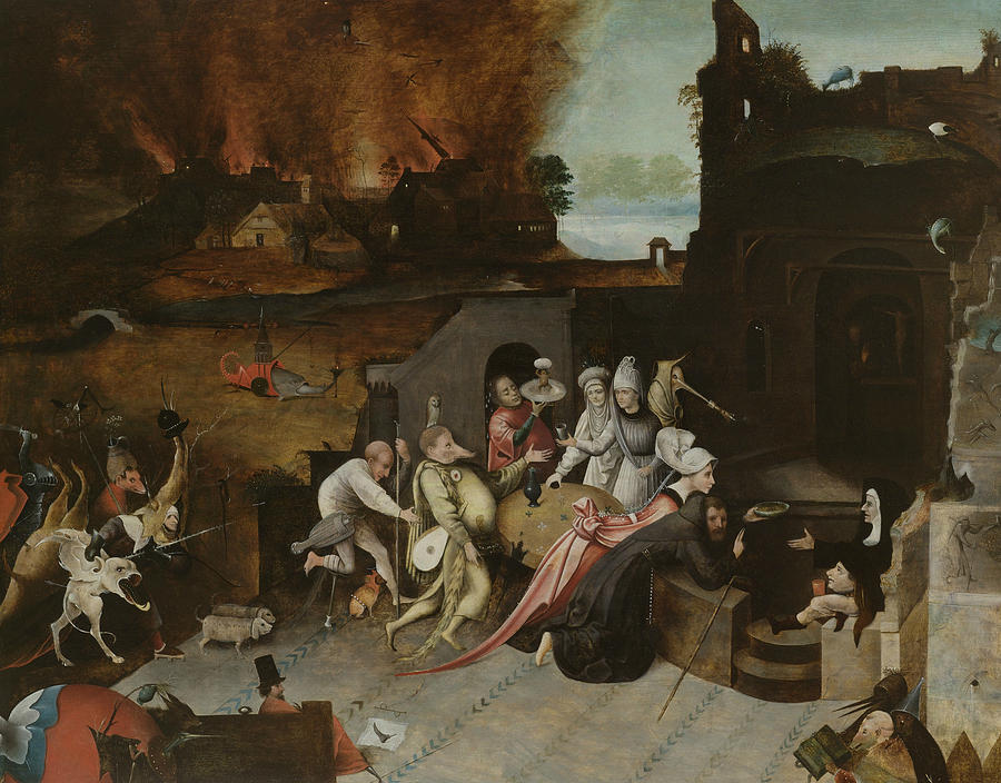 The Temptation of St. Anthony the Hermit Painting by Follower of Hieronymus Bosch