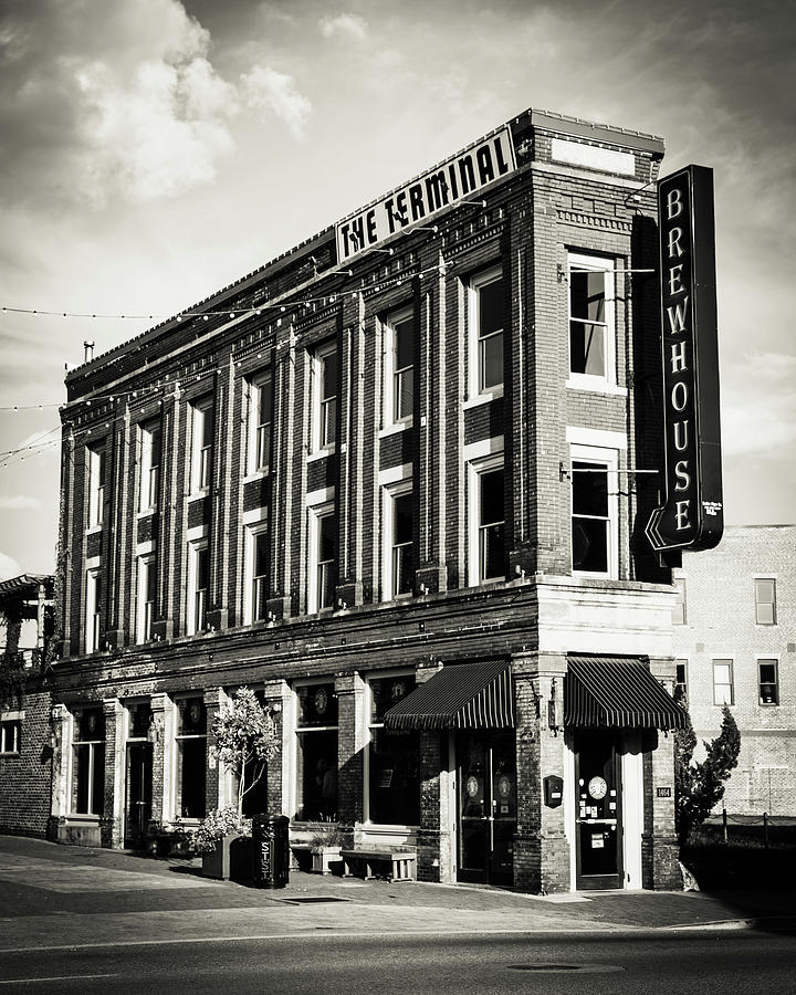 The Terminal Brewhouse in Black and White Photograph by Jennifer Rigsby ...