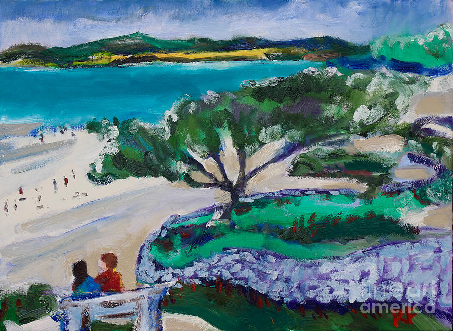 The Terrace, Carmel By The Sea Painting by Richard Fox