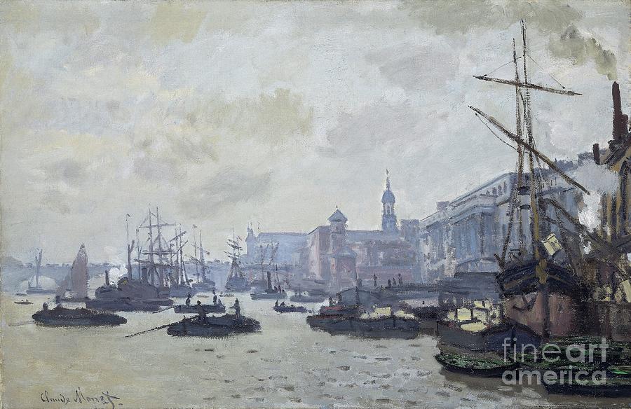 The Thames At London, 1871 Drawing by Heritage Images