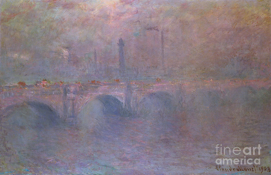 The Thames At Waterloo Bridge, 1903 Painting by Claude Monet