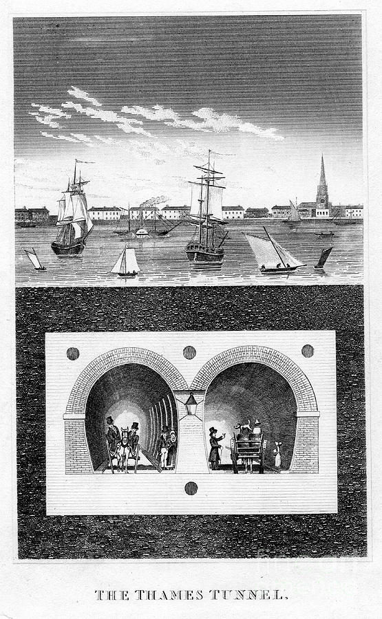 The Thames Tunnel, London, C1825-c1845 Drawing by Print Collector
