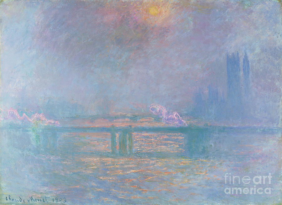 The Thames With Charing Cross Bridge, 1903 By Monet Painting by Claude Monet