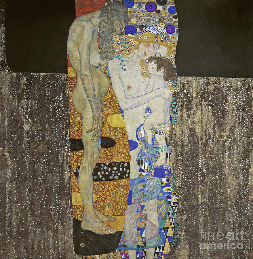 Gustav Klimt Painting - The Three Ages Of Woman, 1905 By Klimt by Gustav Klimt