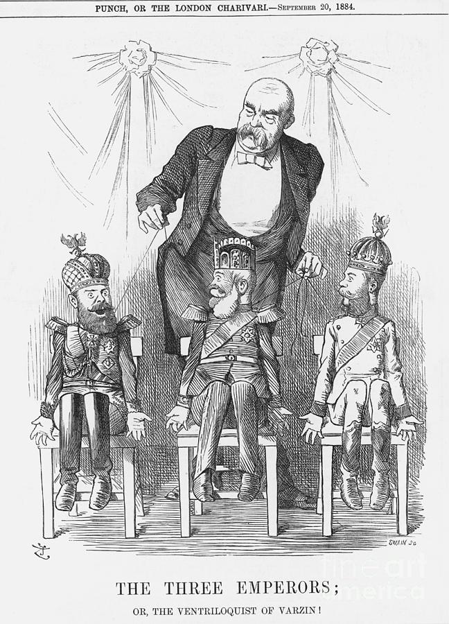 The Three Emperors, 1884. Artist Joseph Drawing by Print Collector