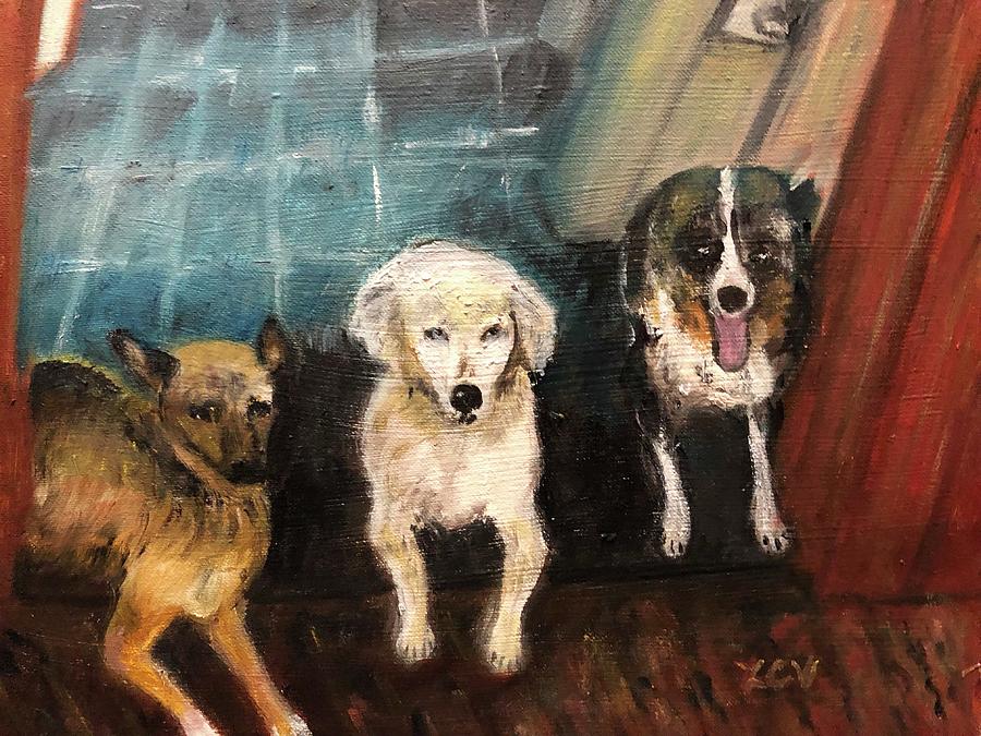 The Three Friends Painting by Lucille Valentino