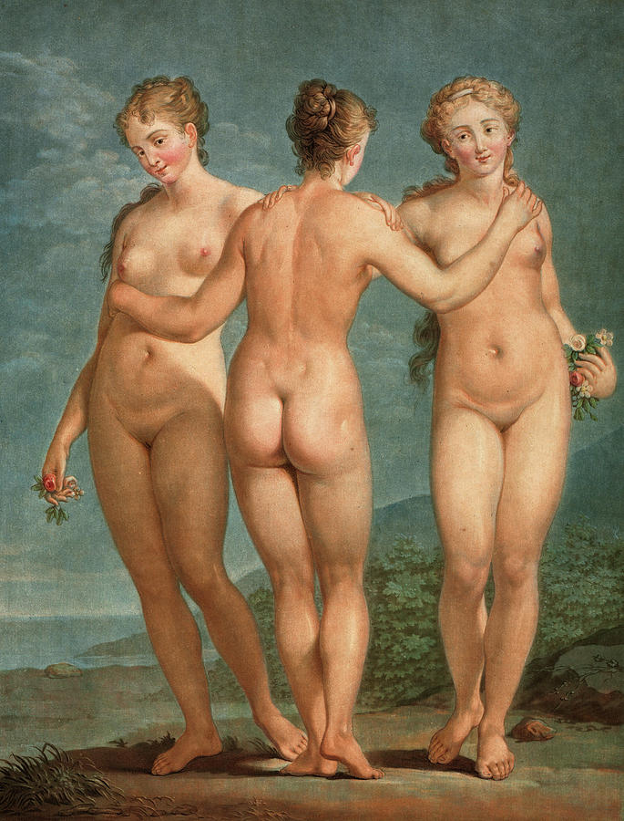 Nude Painting - The Three Graces, 1786 by Jean Francois Janinet