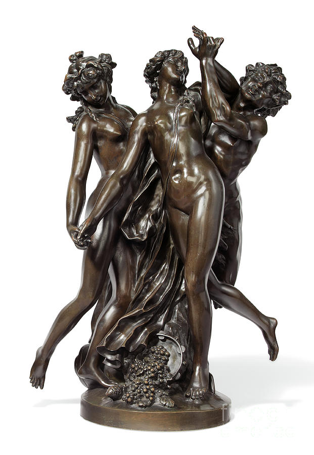 Nude Photograph - The Three Graces, 1860 Bronze by Claude Michel Clodion