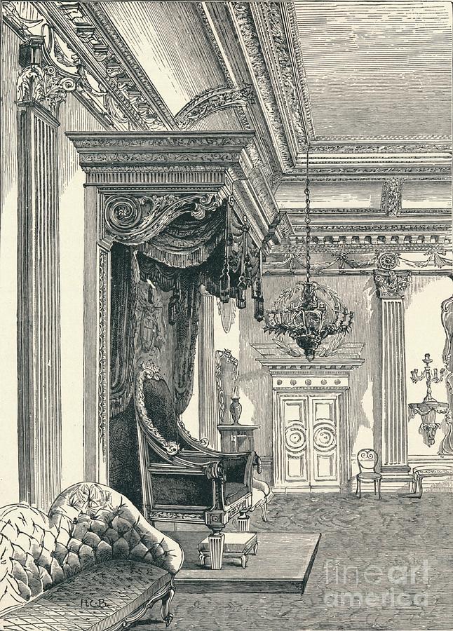 The Throne Room Dublin Castle, 1896 Drawing by Print Collector
