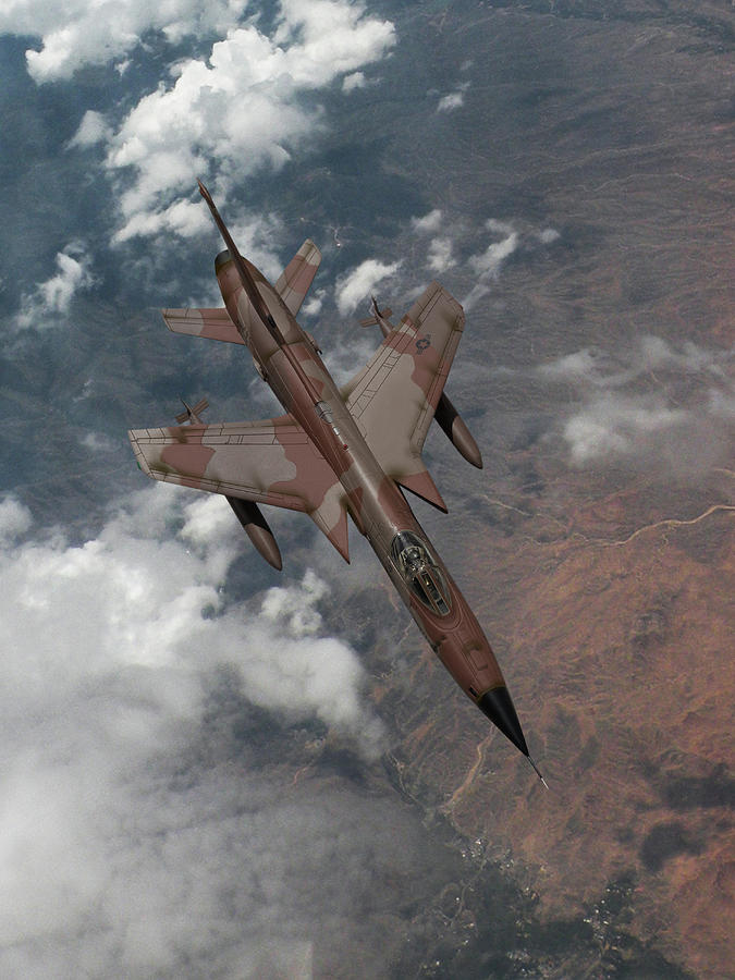The Thud - U.S. Air Force F-105D Thunderchief Digital Art by Erik Simonsen