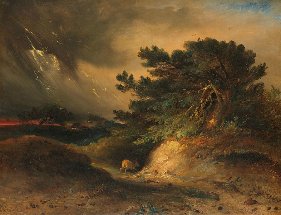 The Thunderstorm Painting by Johannes Tavenraat