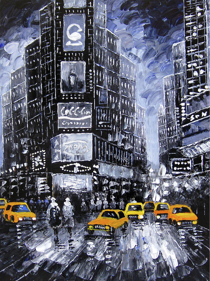 Times Square Painting - The Times Square,New York city by May ZHOU