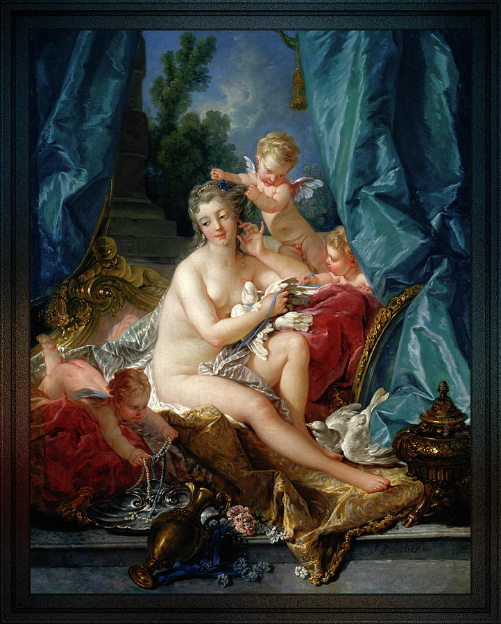 Francois Boucher Painting - The Toilet of Venus by Francois Boucher by Rolando Burbon
