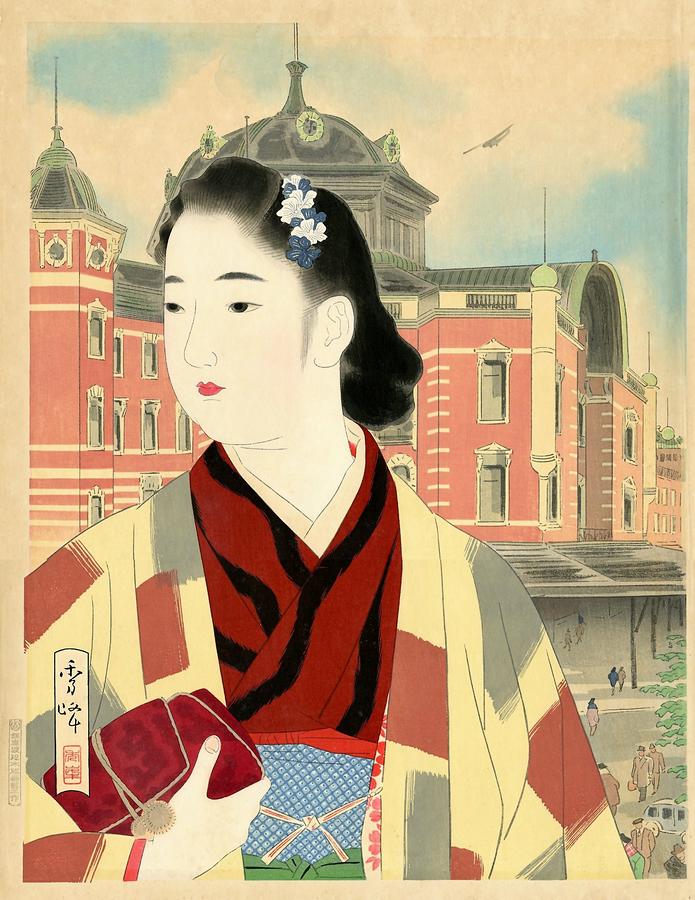 The Tokyo station at present Painting by Yamakawa Shuho - Pixels