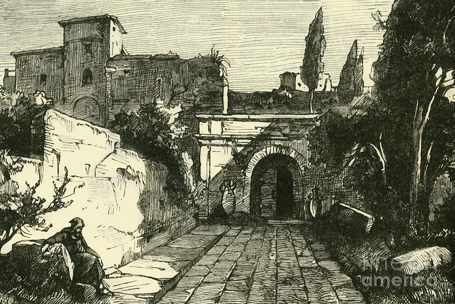 The Tomb Of The Scipios At Rome Drawing by Print Collector