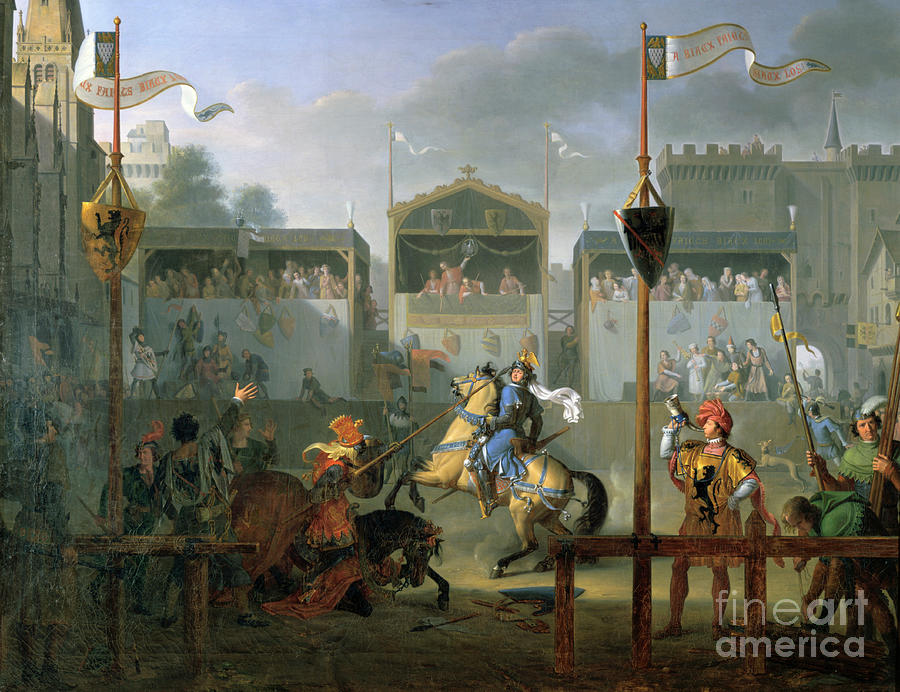 The Tournament, 1812. Artist Pierre Drawing by Print Collector