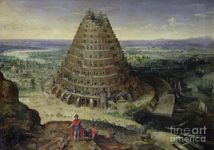 The Tower Of Babel, 1594 Painting by Lucas Van Valckenborch - Fine Art ...