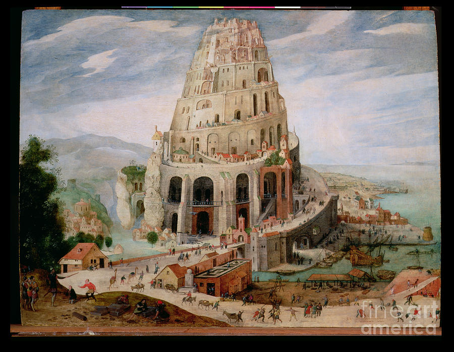 The Tower Of Babel Painting by Abel Grimmer Or Grimer - Fine Art America