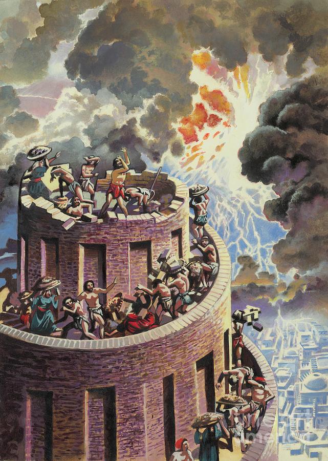 The Tower Of Babel Gouache On Paper Painting by James Edwin Mcconnell