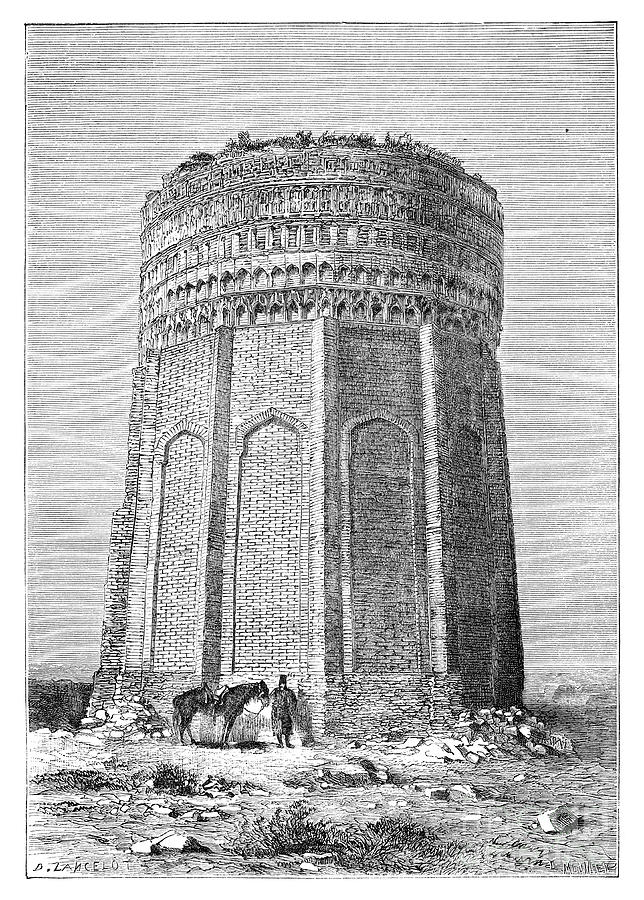 The Tower Of Meimandan, Persia Iran Drawing by Print Collector