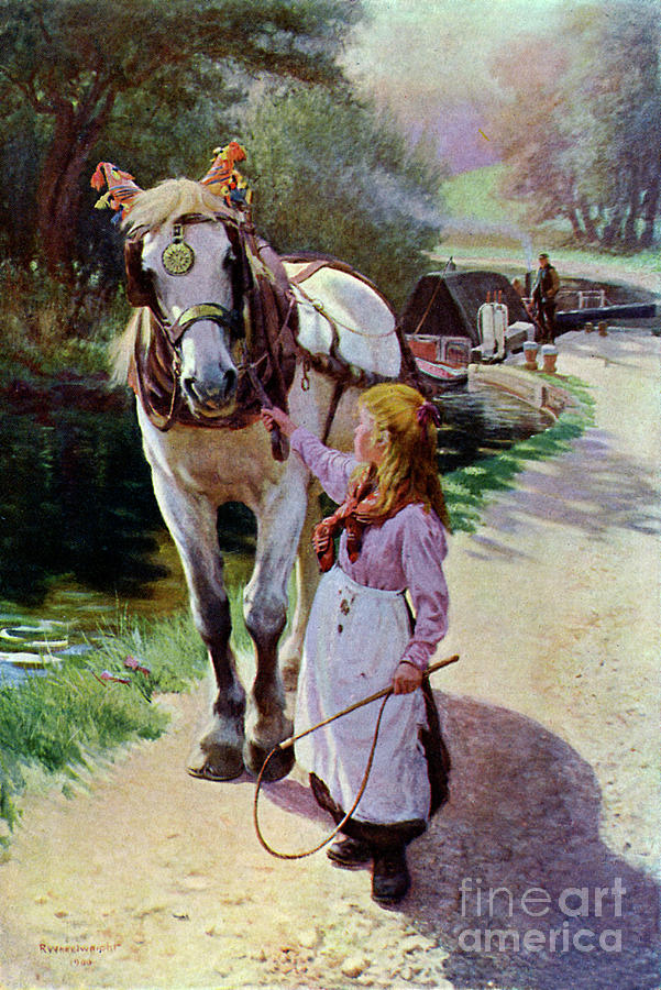 The Towing Path, 1900 1902-1903.artist Drawing by Print Collector