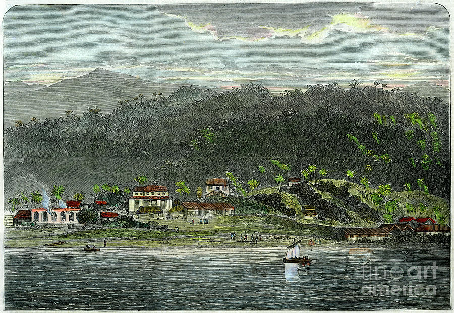 The Town Of Morant, Morant Bay Drawing by Print Collector