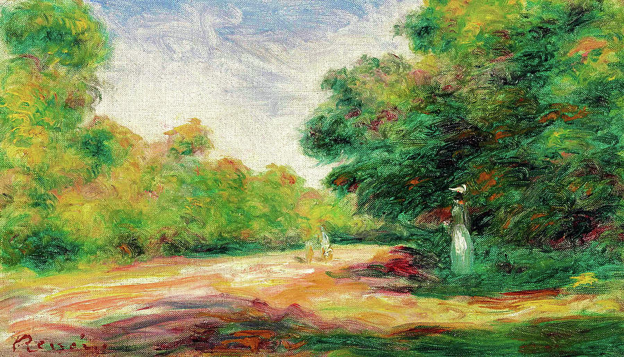 The Trail In The Forest - Digital Remastered Edition Painting By Pierre 