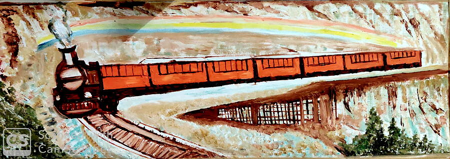 The Train Painting by Anand Swaroop Manchiraju