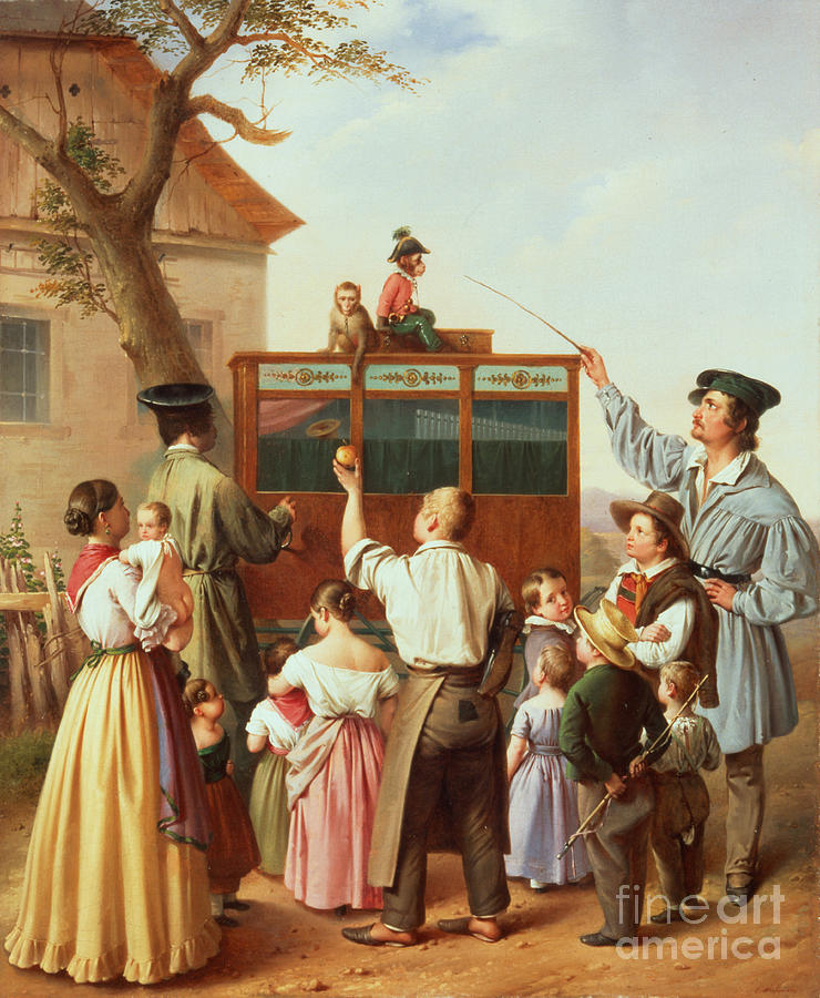 The Travelling Organ Grinder, 1842 Painting by Edouard Klieber