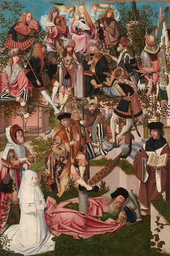 The Tree of Jesse. Painting by Geertgen tot Sint Jans -circle of- Jan Jansz Mostaert -rejected attribution-