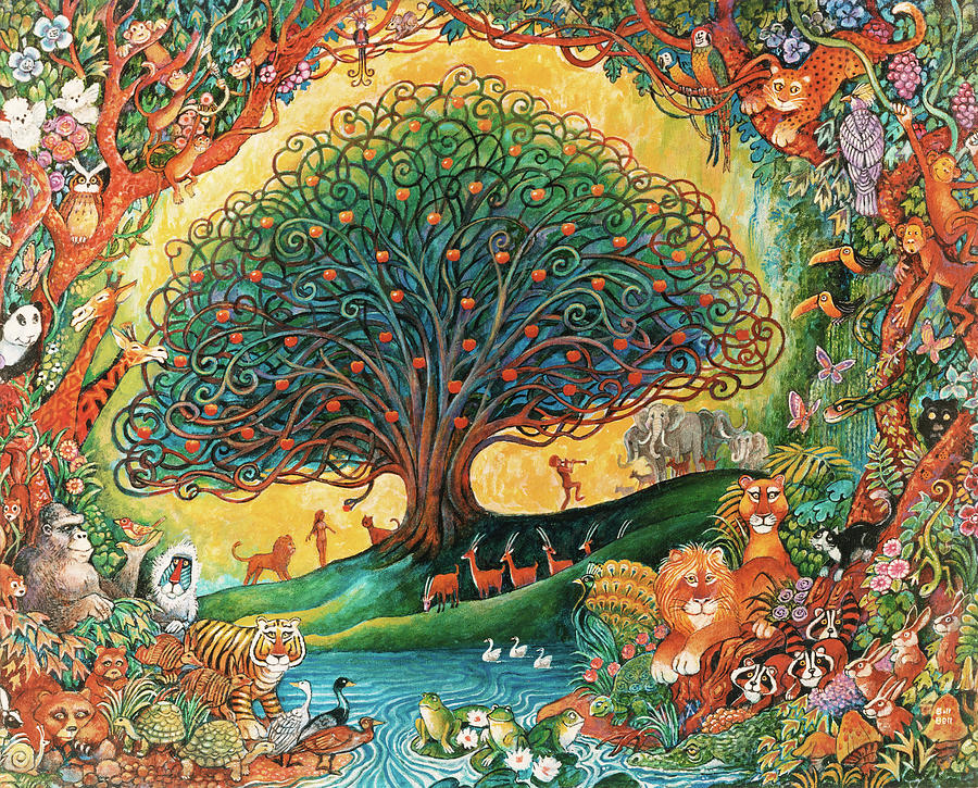 Paradise Painting - The Tree Of Knowledge 1 (eden) by Bill Bell