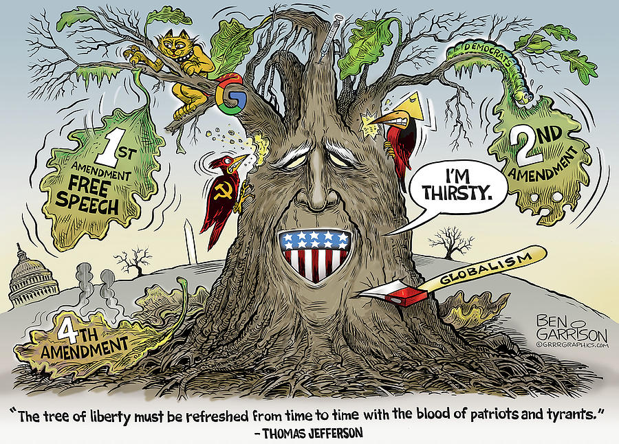 The Tree Of Liberty Drawing by GrrrGraphics ART