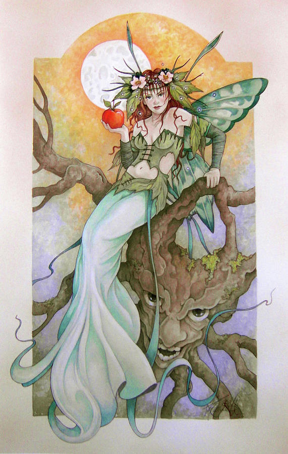 Fairy Painting - The Tree Of Woe by Linda Ravenscroft