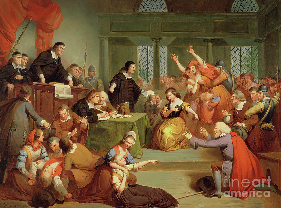 The Trial Of George Jacobs, 5th August 1692, 1855 Painting by Tompkins Harrison Matteson