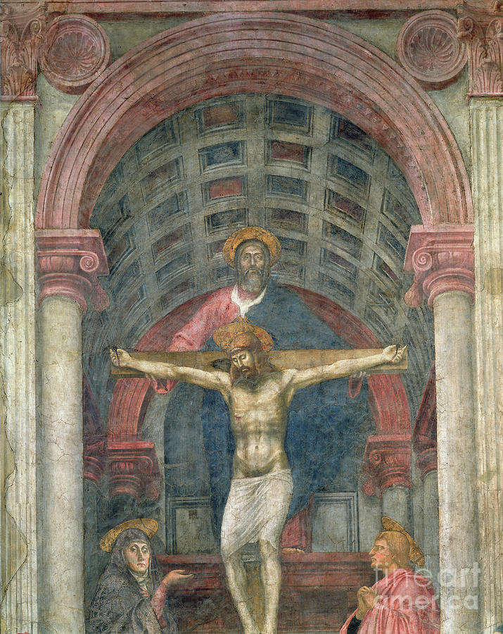 The Trinity, Fresco By Tommaso Masaccio Painting by Tommaso Masaccio