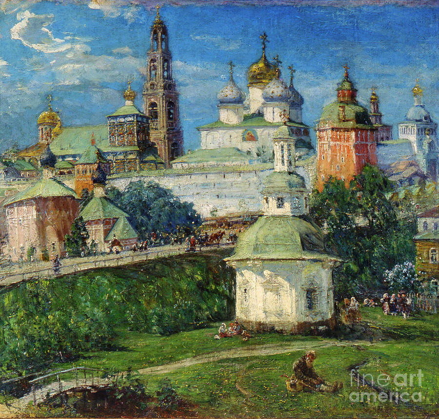 The Trinity Lavra Of St Sergius Drawing by Heritage Images